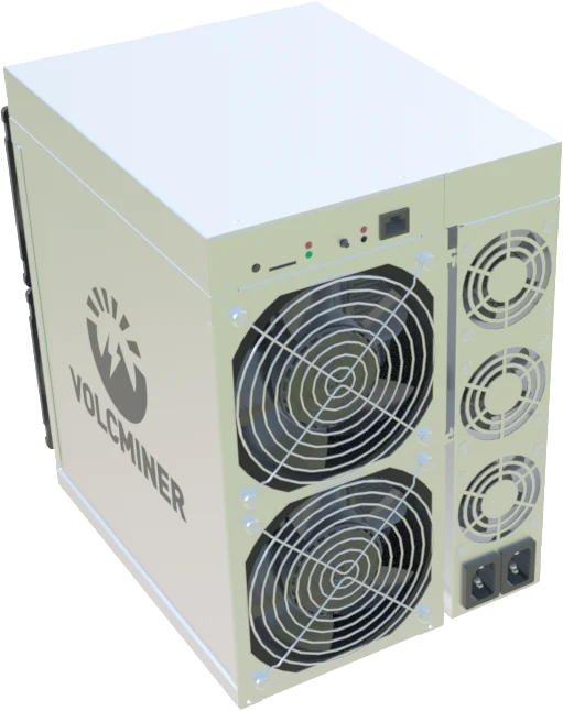 VolcMiner D3 ASIC miner for Scrypt algorithm mining Dogecoin and Litecoin at 20Gh/s with 3580W power consumption