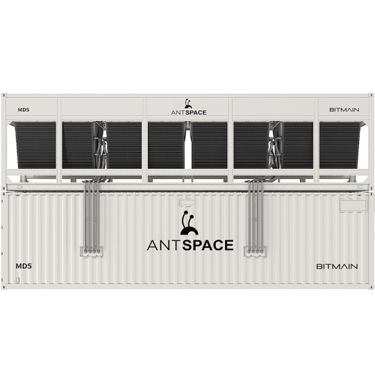 ANTSPACE MD5 mining container specifications with dimensions and power details