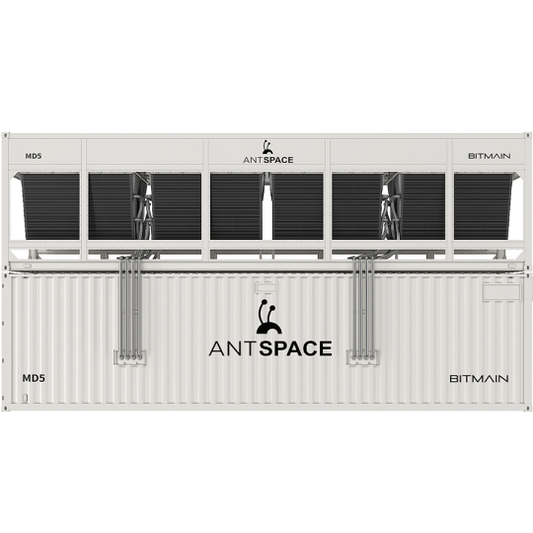 ANTSPACE MD5 mining container specifications with dimensions and power details