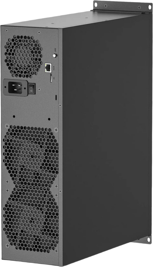 Goldshell E-DG1M ASIC miner for Dogecoin and Litecoin mining with 3.4Gh/s hashrate and 1800W power consumption