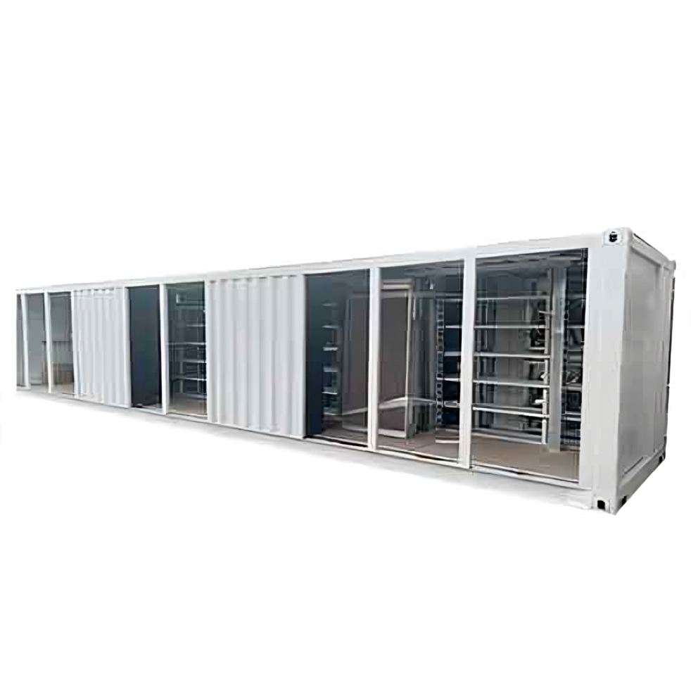 RhyBox 40ft Mining Container 1.2MW power distribution setup with integrated sockets and certified US electrical components