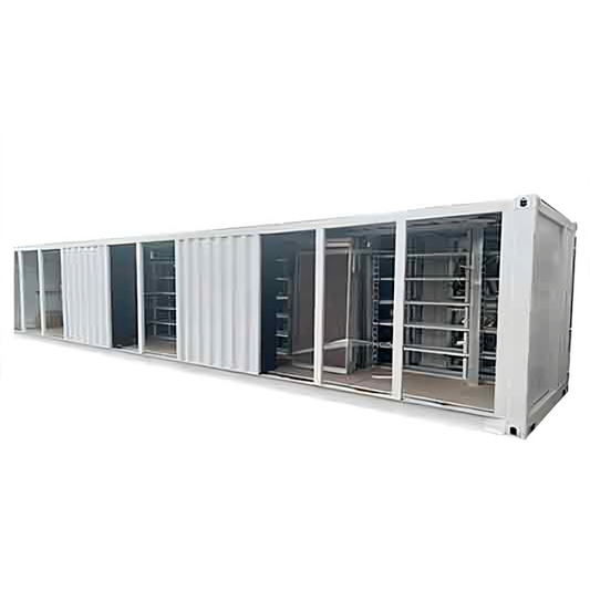 RhyBox 40ft Mining Container 1.2MW power distribution setup with integrated sockets and certified US electrical components